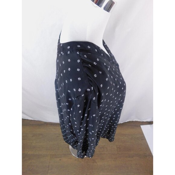 Jones NY XL Black Polka Dot Sheer V Neck Blouse - Picture 7 of 9